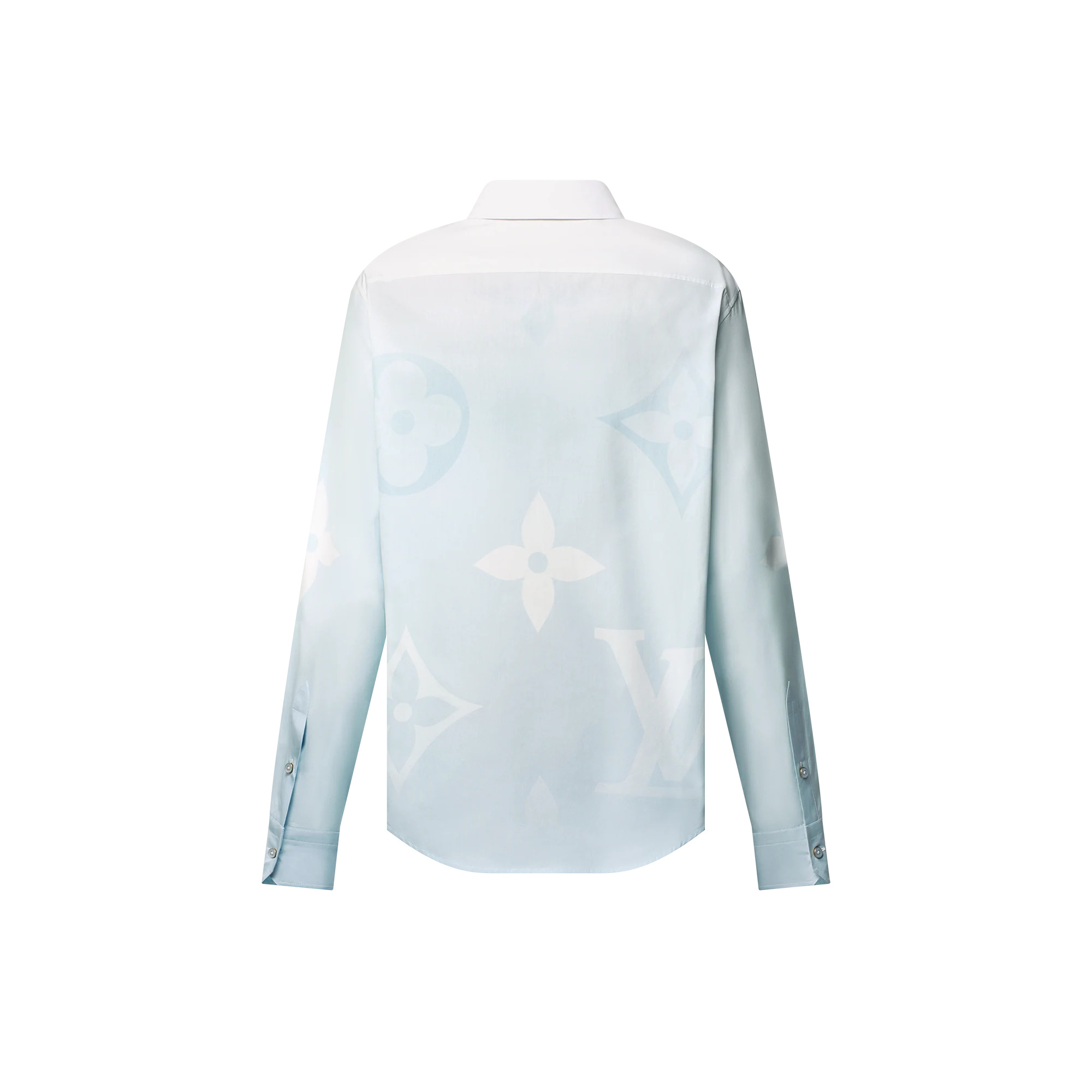 Monogram Printed Long-Sleeved Cotton Poplin Shirt - 3