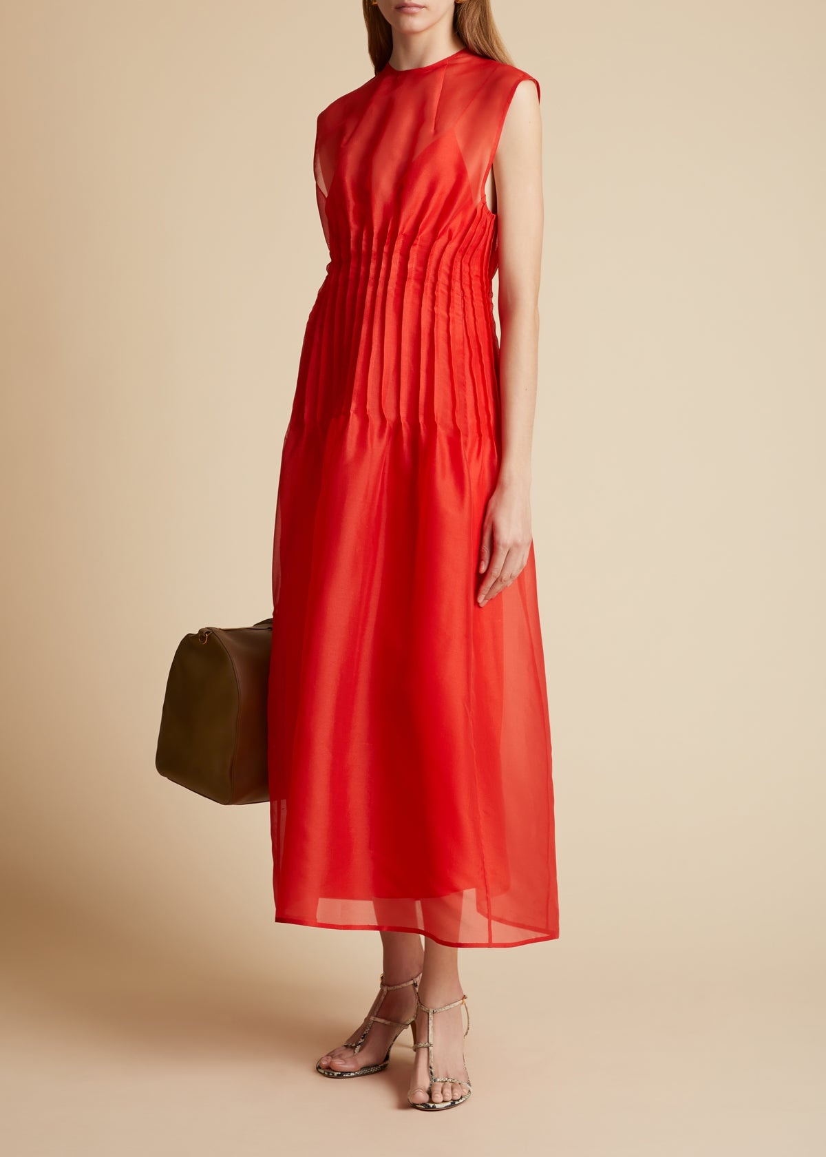 The Wes Dress in Fire Red - 1
