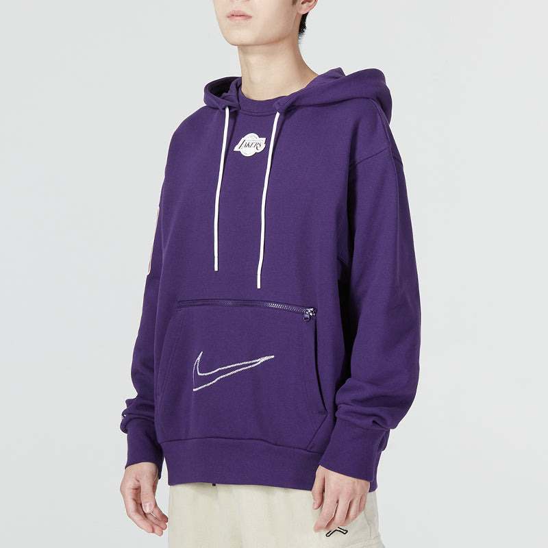 Nike Athletic Hooded Long Sleeves Hoodie Men's Purple DR2420-535 - 5