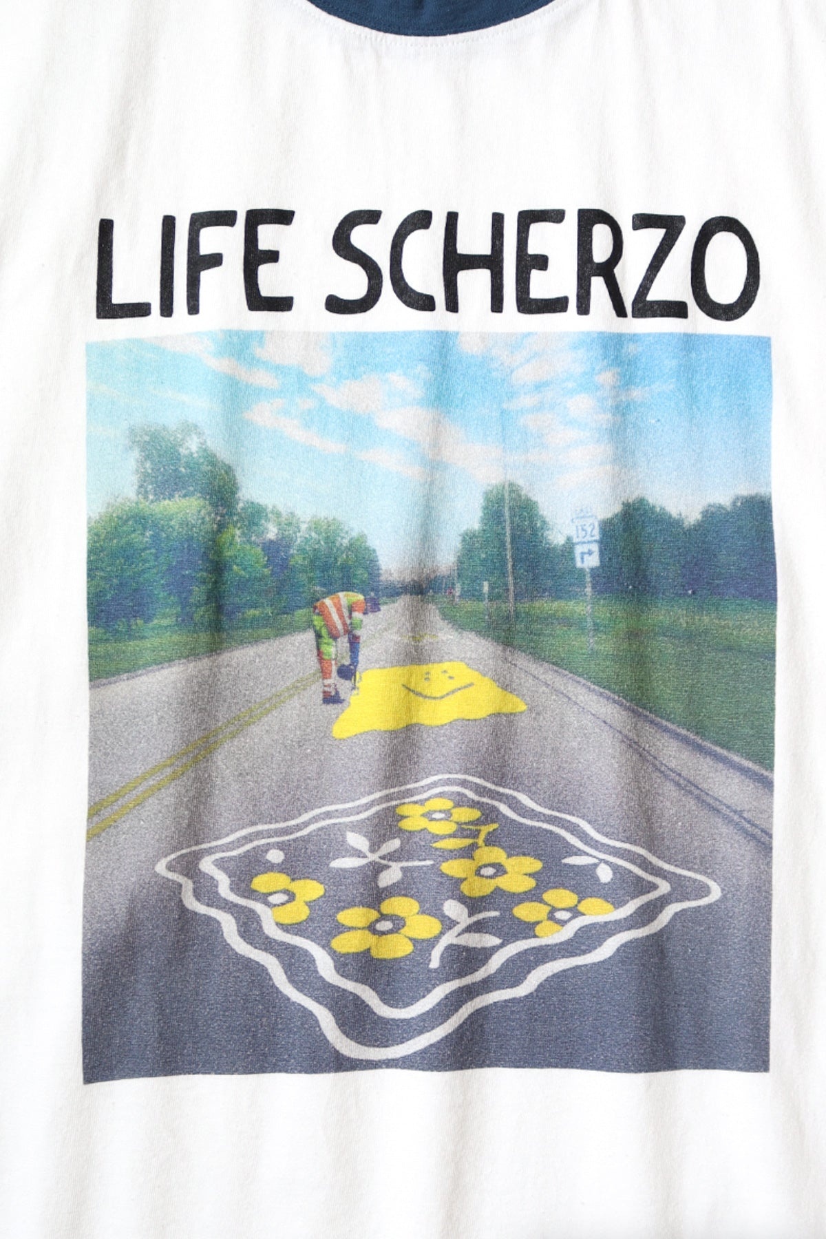 20/-Jersey RINGER T(LIFE SCHERZO ROAD SIGN PAINTER) - White - 2
