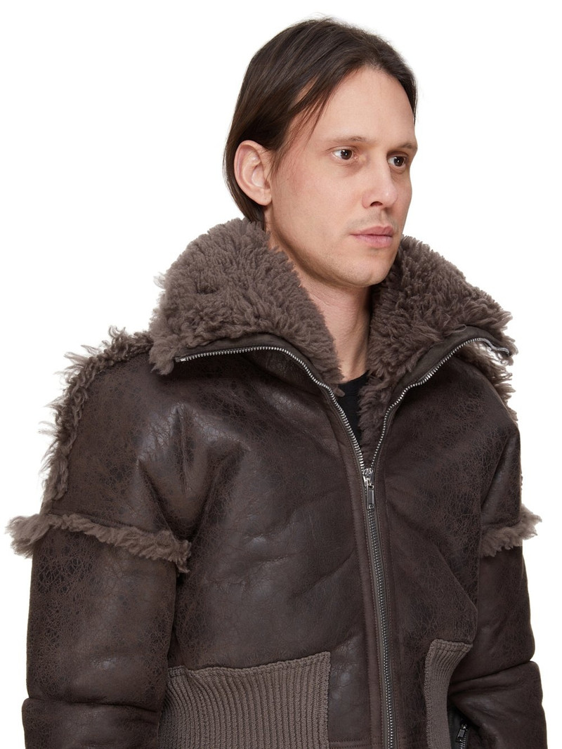 Gray Concordians Dracucollar Shearling Jacket 4