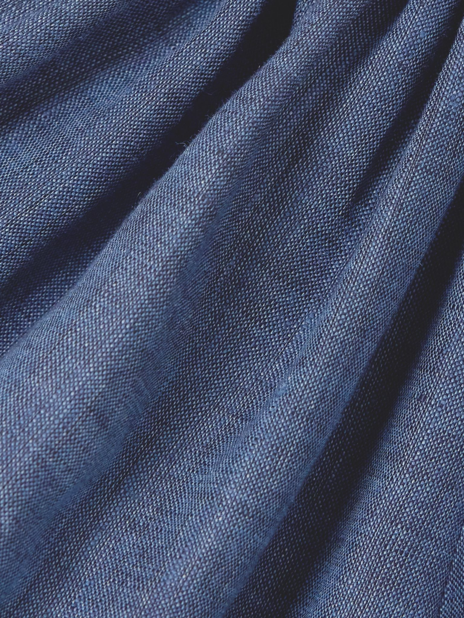 Linen-chambray blouse Blue - 4