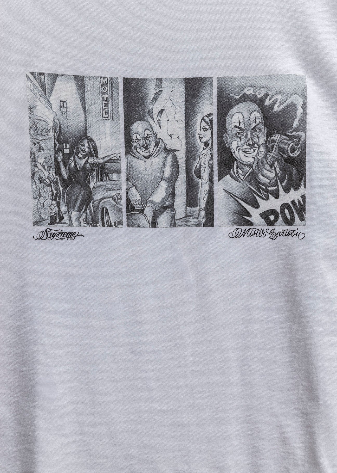 Supreme White Mister Catoon Pow T-Shirt - 2