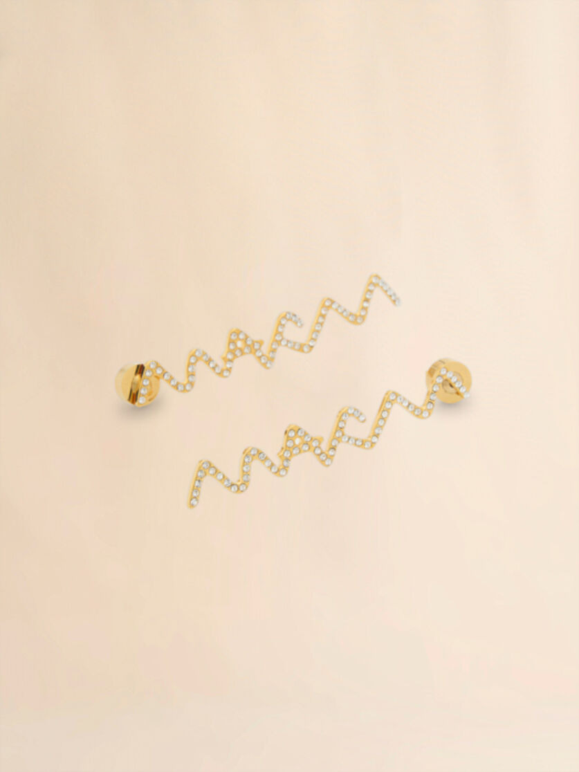 RHINESTONE PAVÉ MARNI SYMBOL DROP EARRINGS - 3