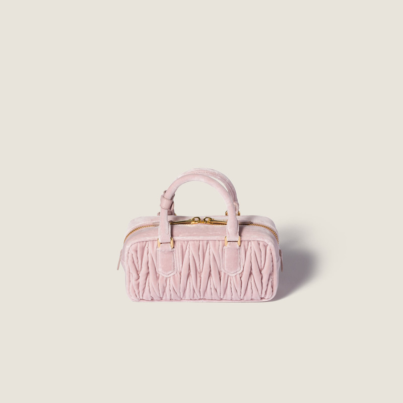 Arcadie Matelassé velvet bag 4