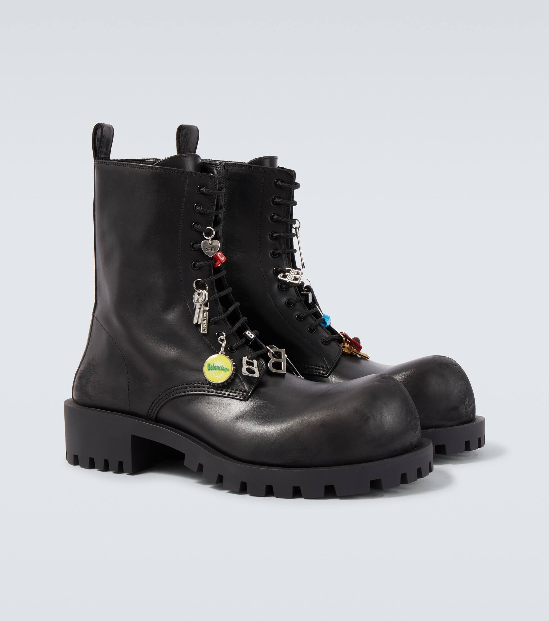 Hummer leather lace-up boots - 5