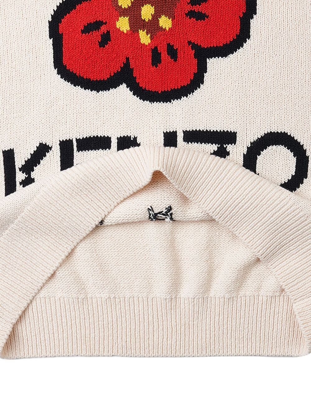 flower-jacquard logo sweater - 5