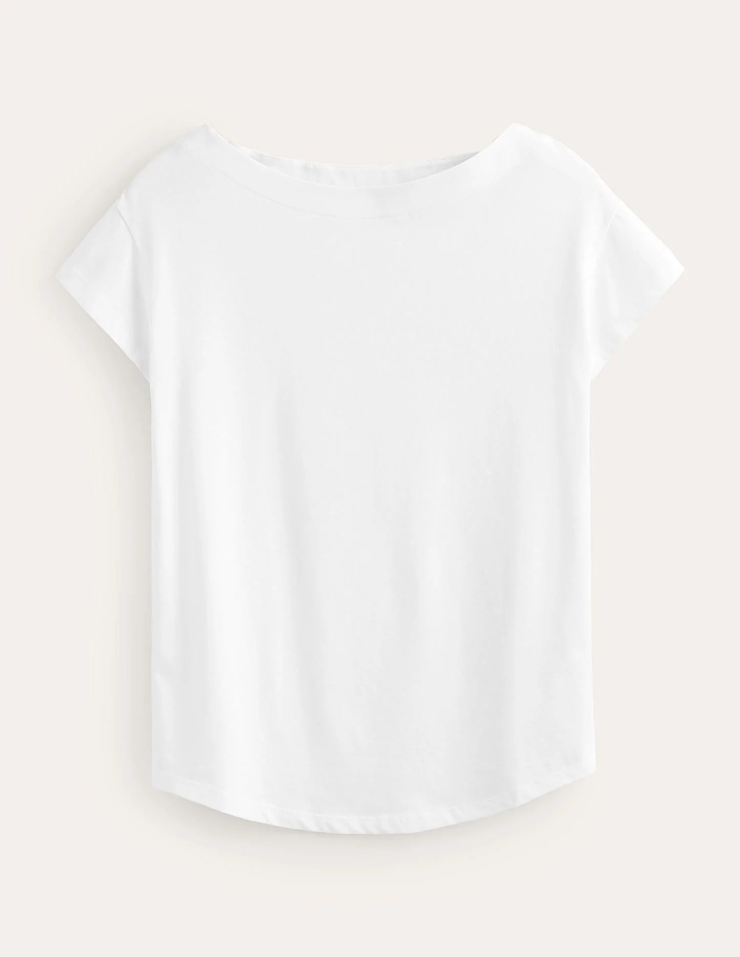 Supersoft Boat Neck T-Shirt-White - 1