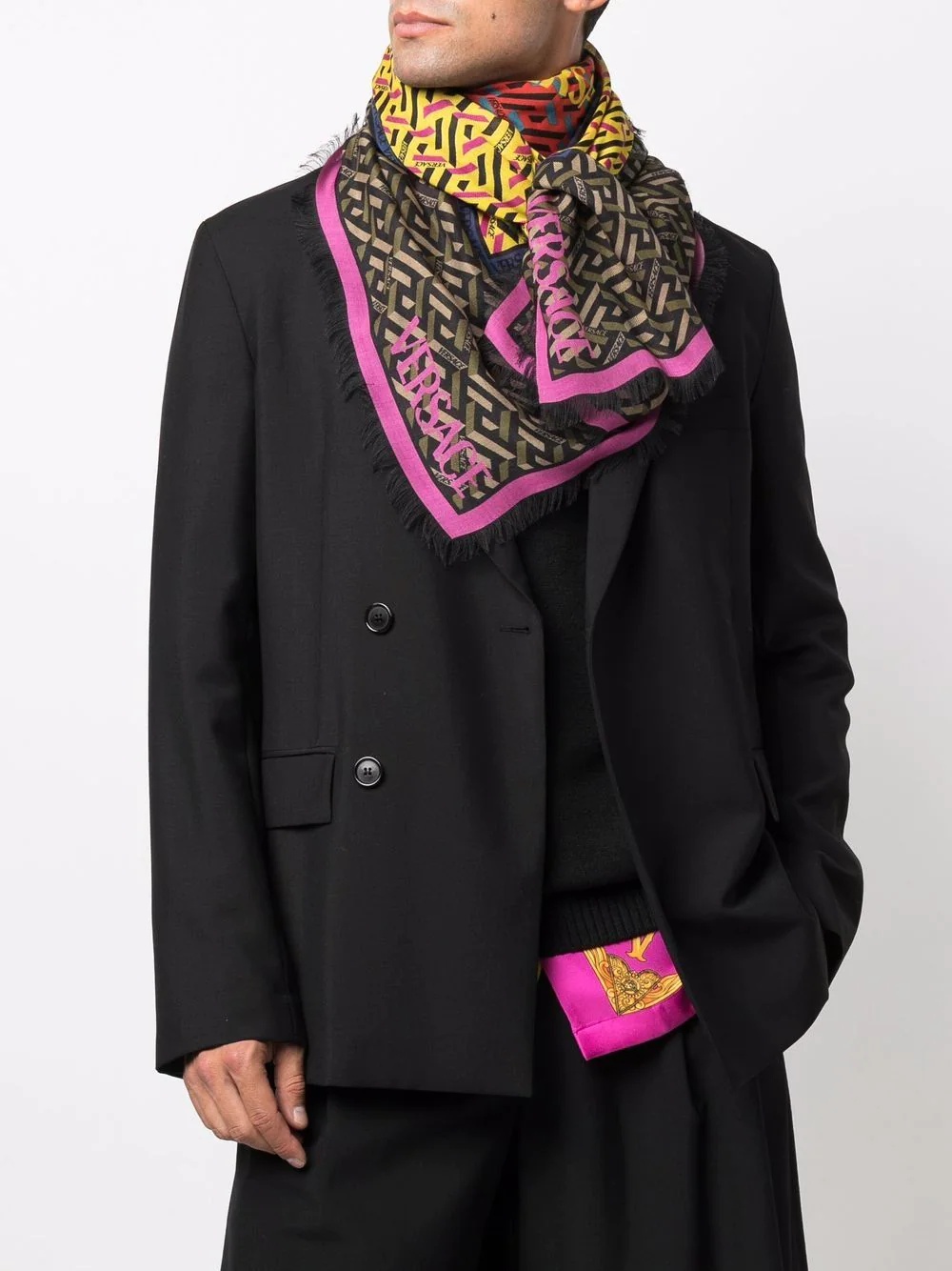 all-over logo print scarf - 2