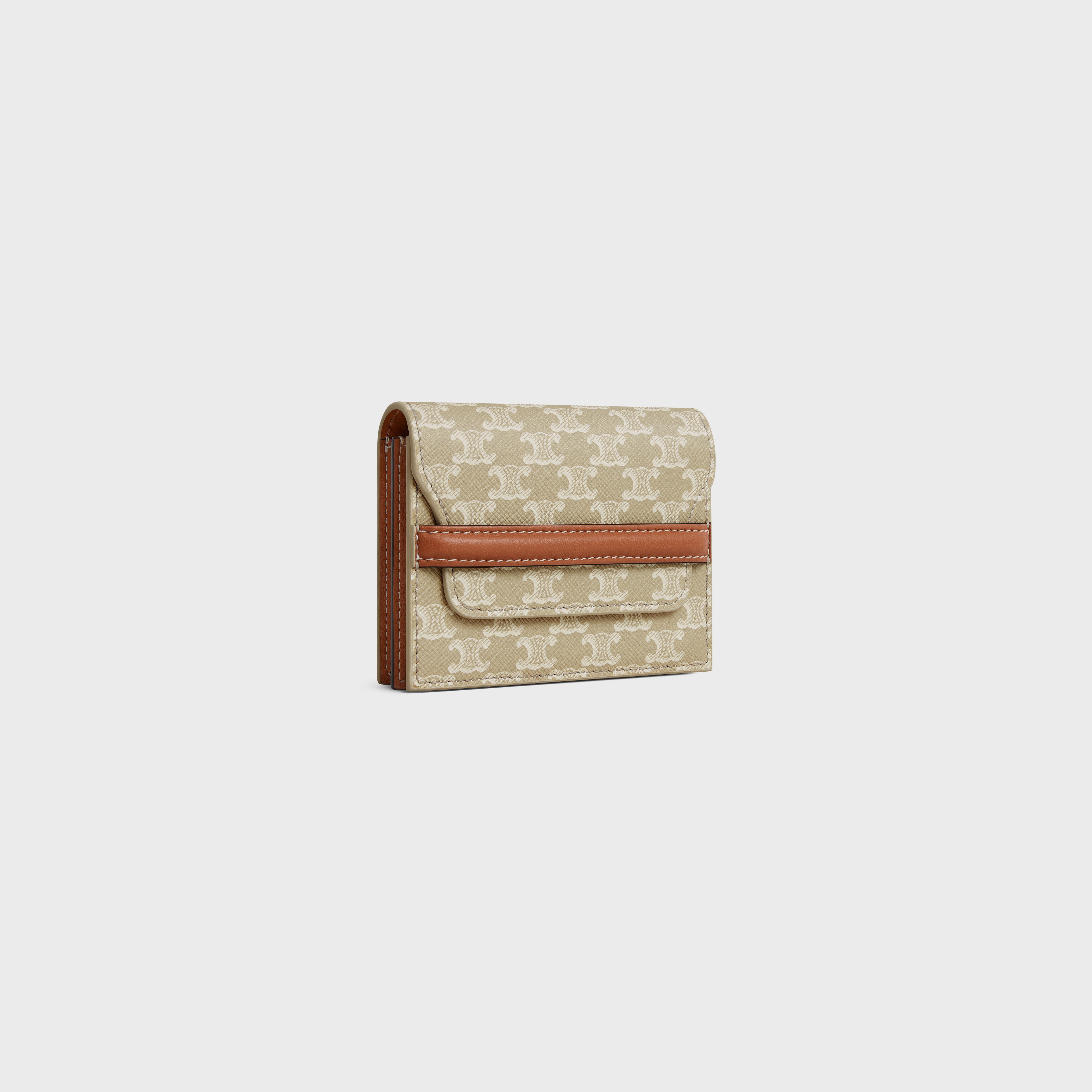 Business Card Holder in TRIOMPHE CANVAS AND LAMBSKIN - 2