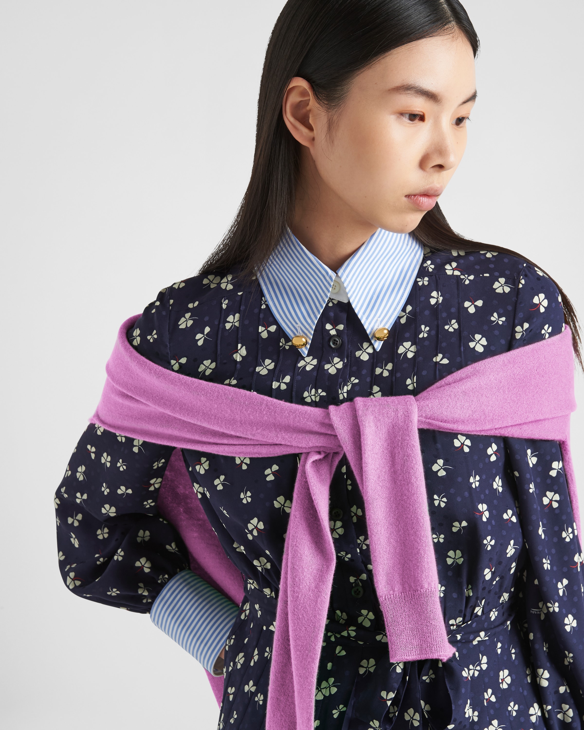 【プラダ・PRADA】Jacquard print mini-dress Prada Jacquard print mini-dress | REVERSIBLE
