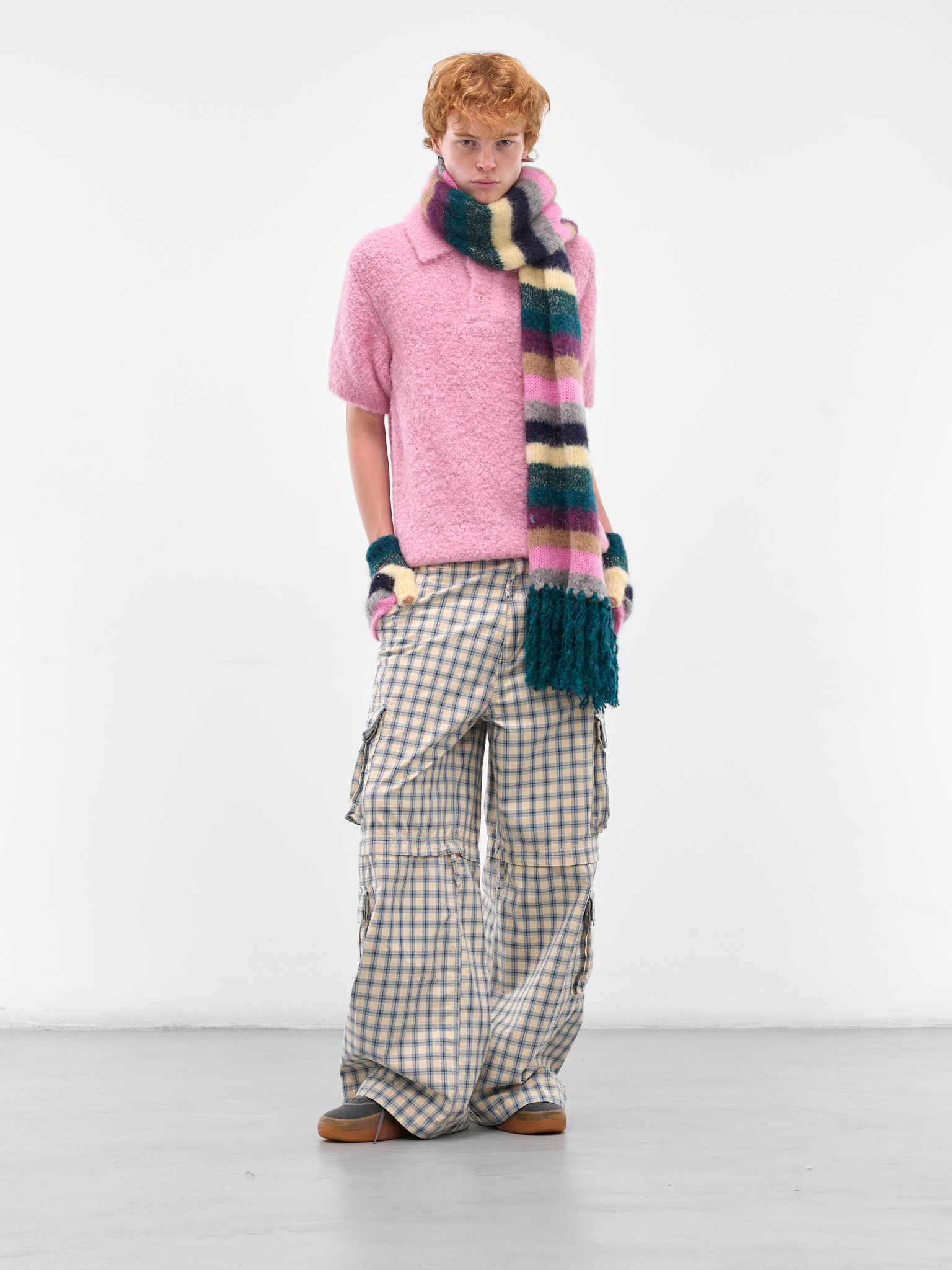 Multi-Color Striped Alpaca Scarf - 6