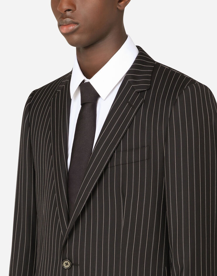 Pinstripe wool Martini-fit suit - 6