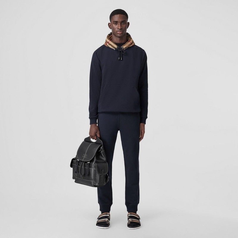 Burberry Check Hood Cotton Hoodie outlook