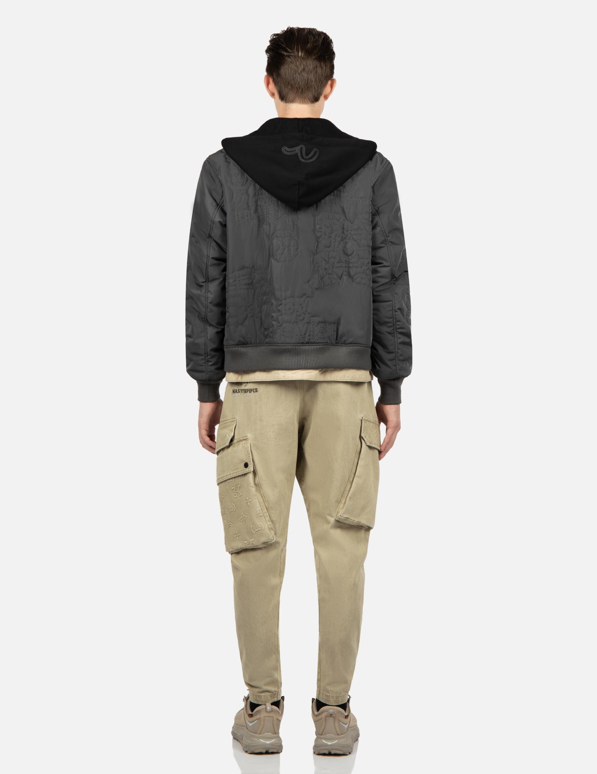 Multi Logo Embroidery Mock 3-in-1 Padded Bomber Jacket - 6