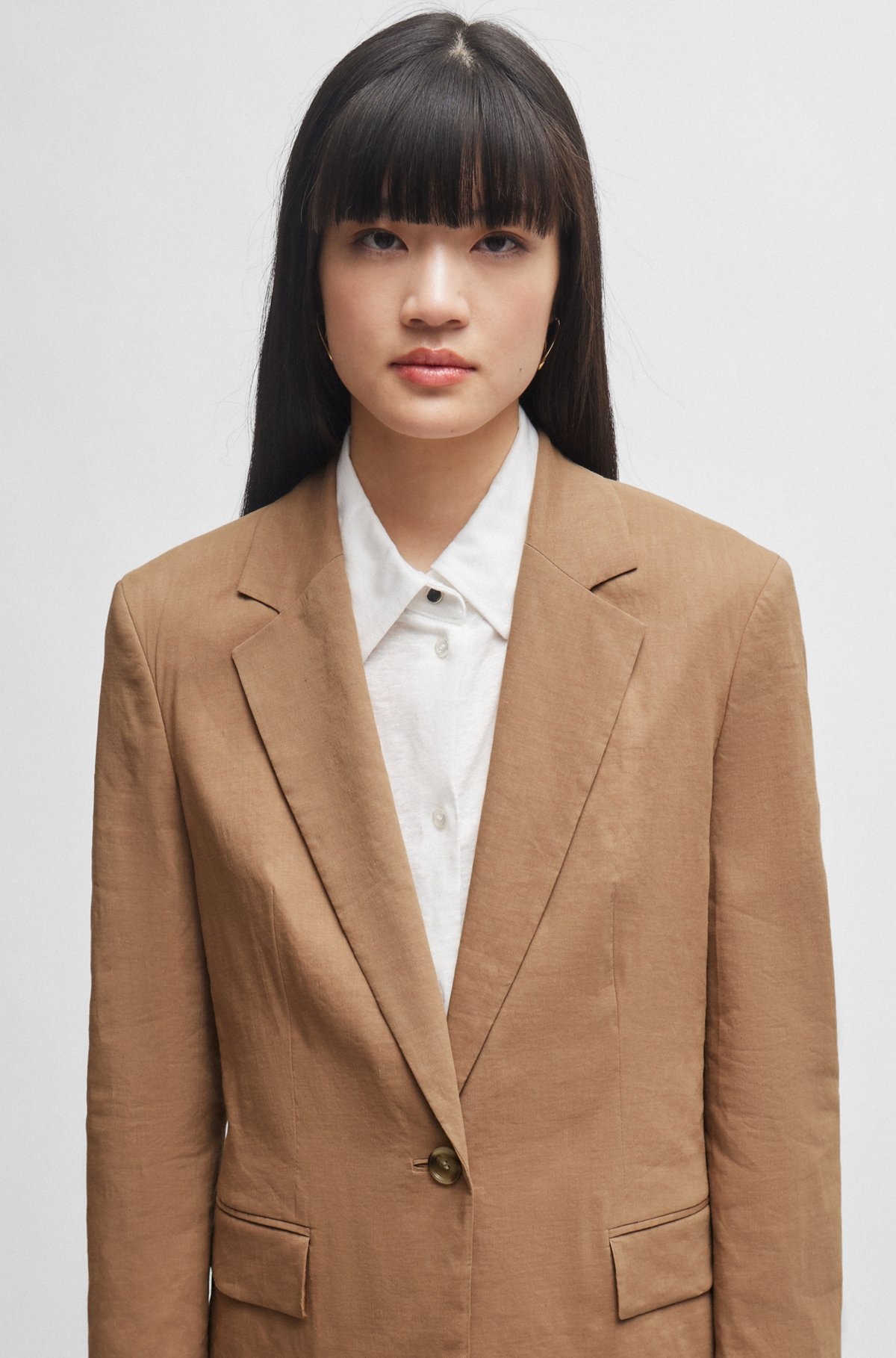 REGULAR-FIT JACKET IN A LINEN BLEND - 5