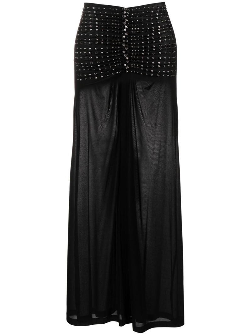 high-waisted studded skirt 1