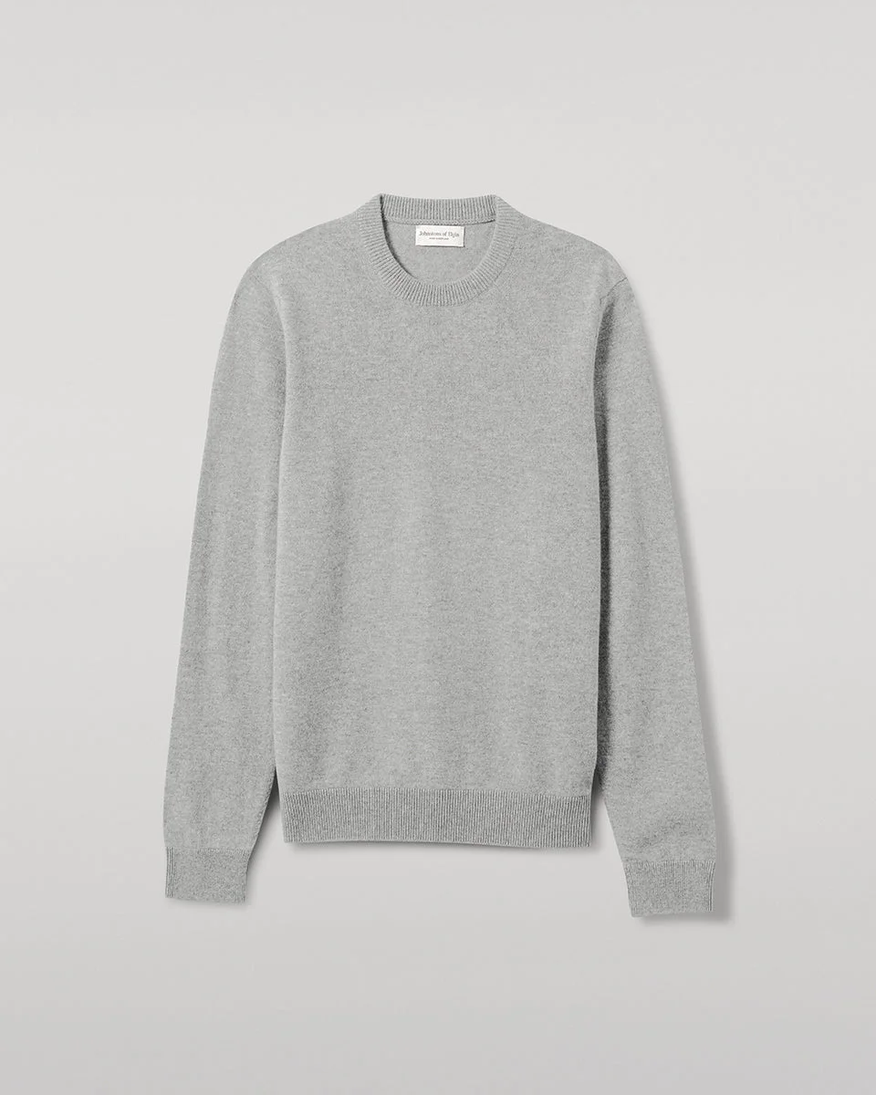 Classic Cashmere Grey Round Neck Jumper - 1