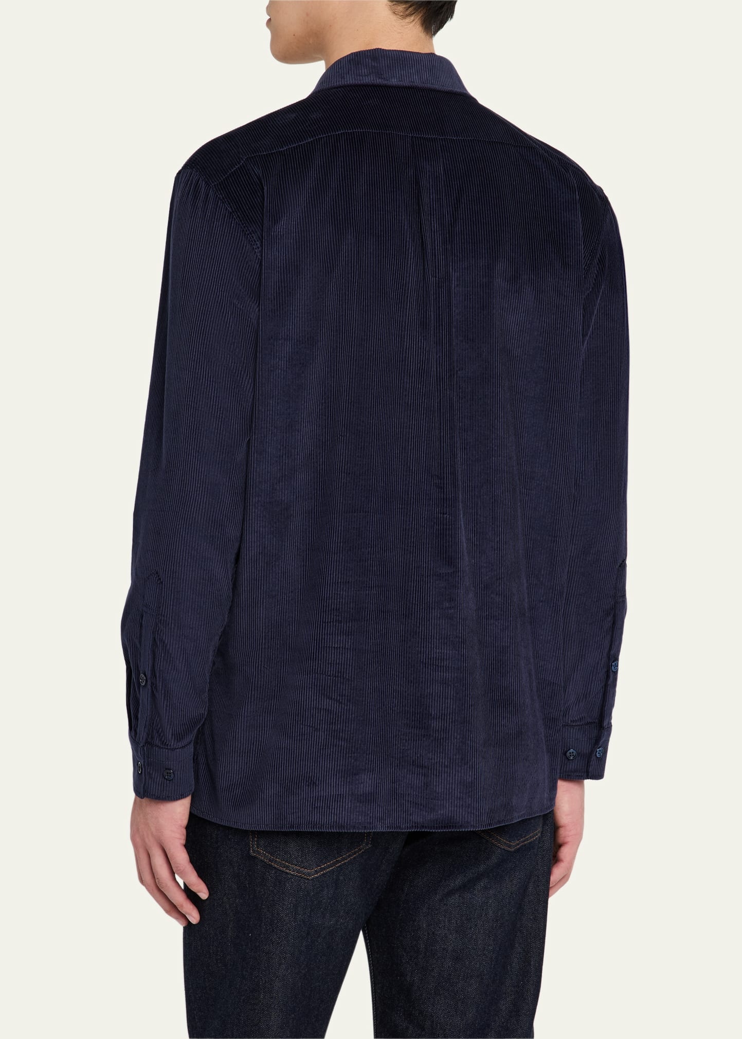 Men's Nicolas Corduroy Concealed-Placket Sport Shirt - 3