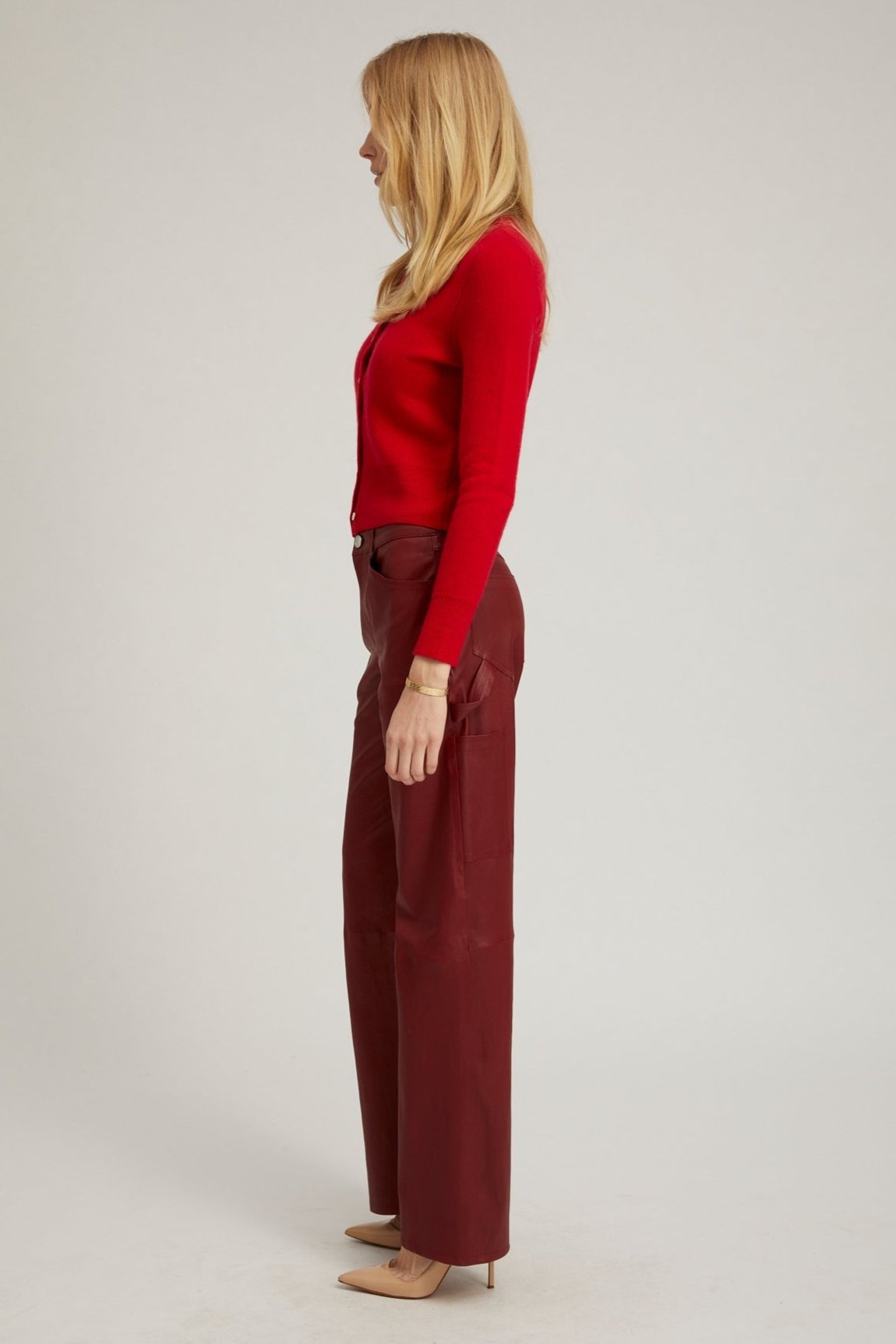 RED CASHMERE BABY CARDIGAN - 3