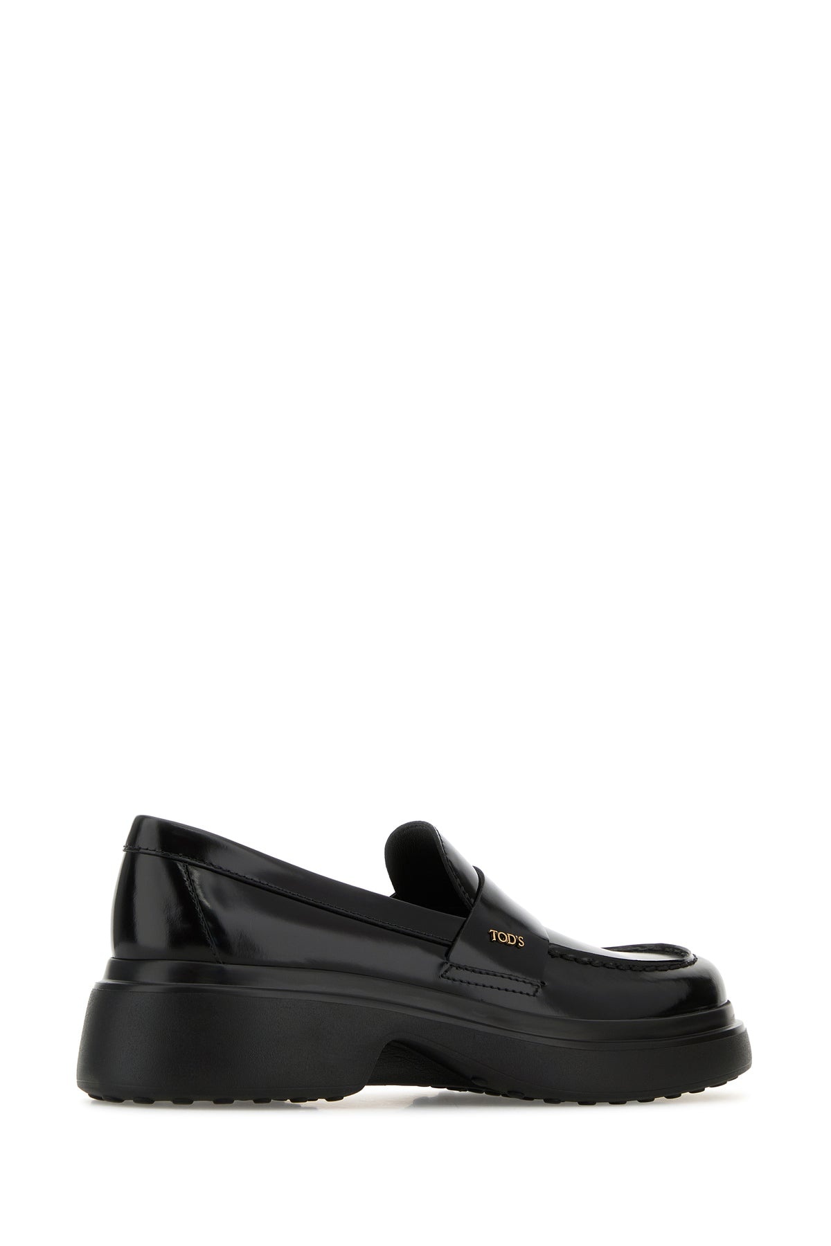 Black leather loafers - 3