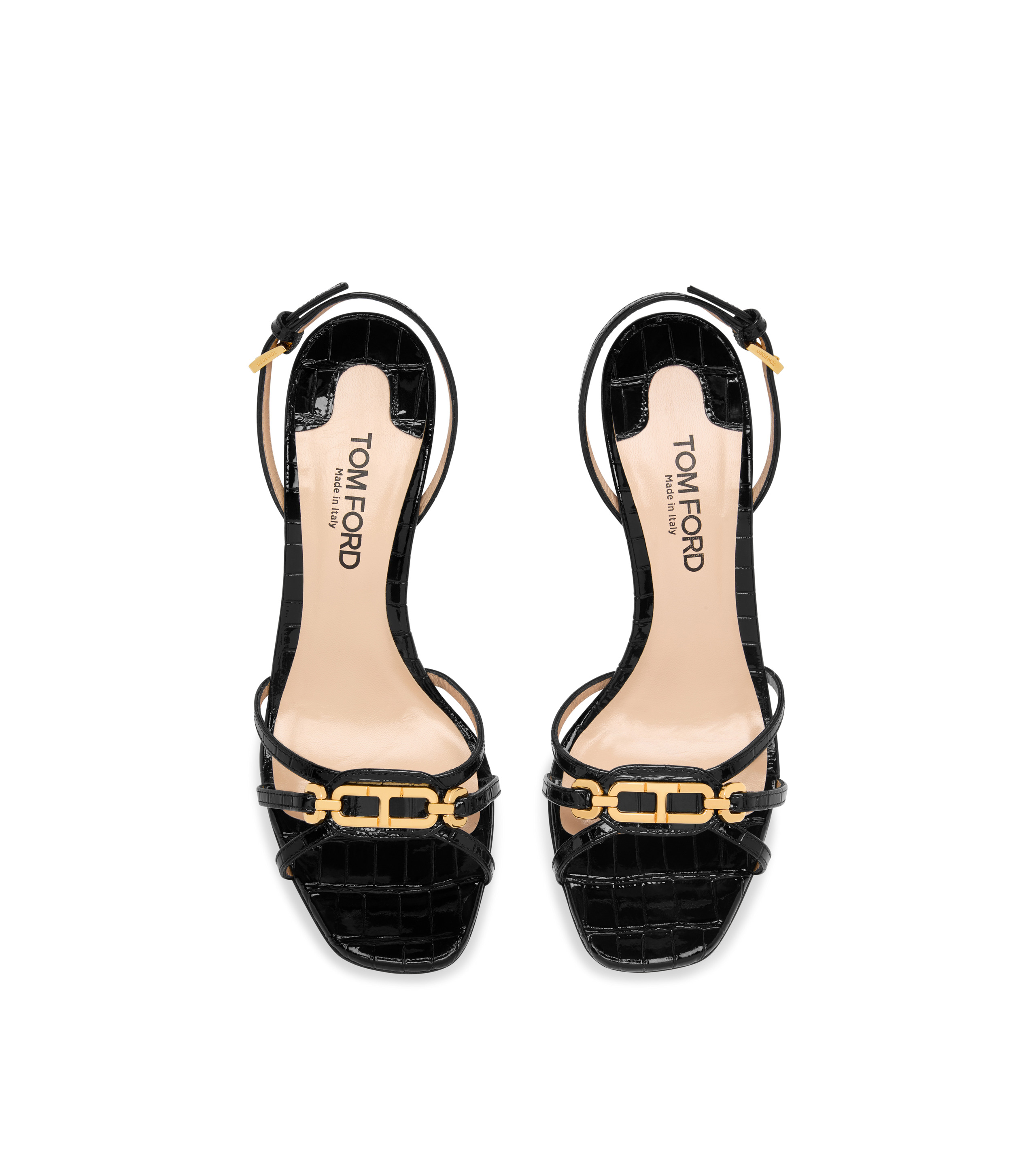 STAMPED CROCODILE LEATHER WHITNEY SANDAL - 4
