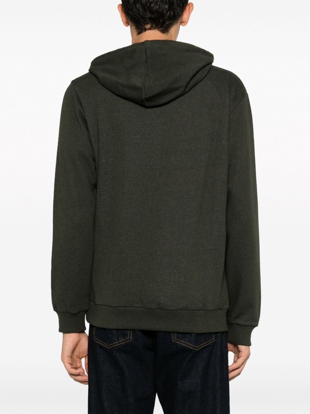 logo-print drawstring hoodie - 4