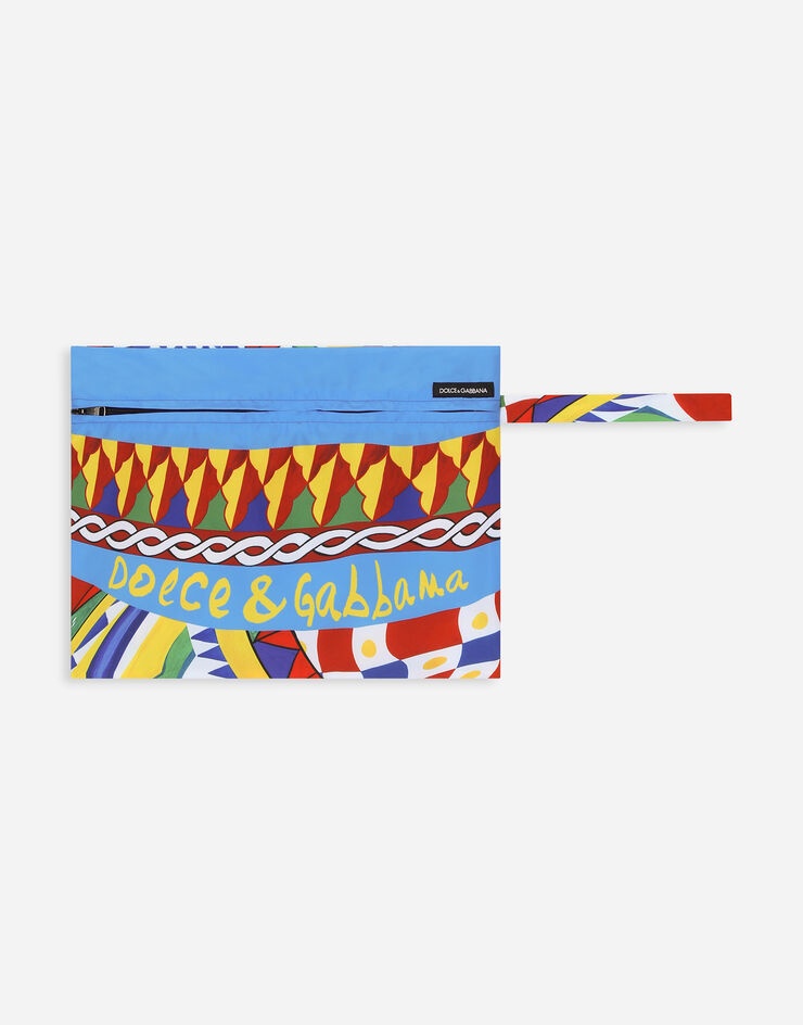 Mid-length swim trunks with Carretto print - 3