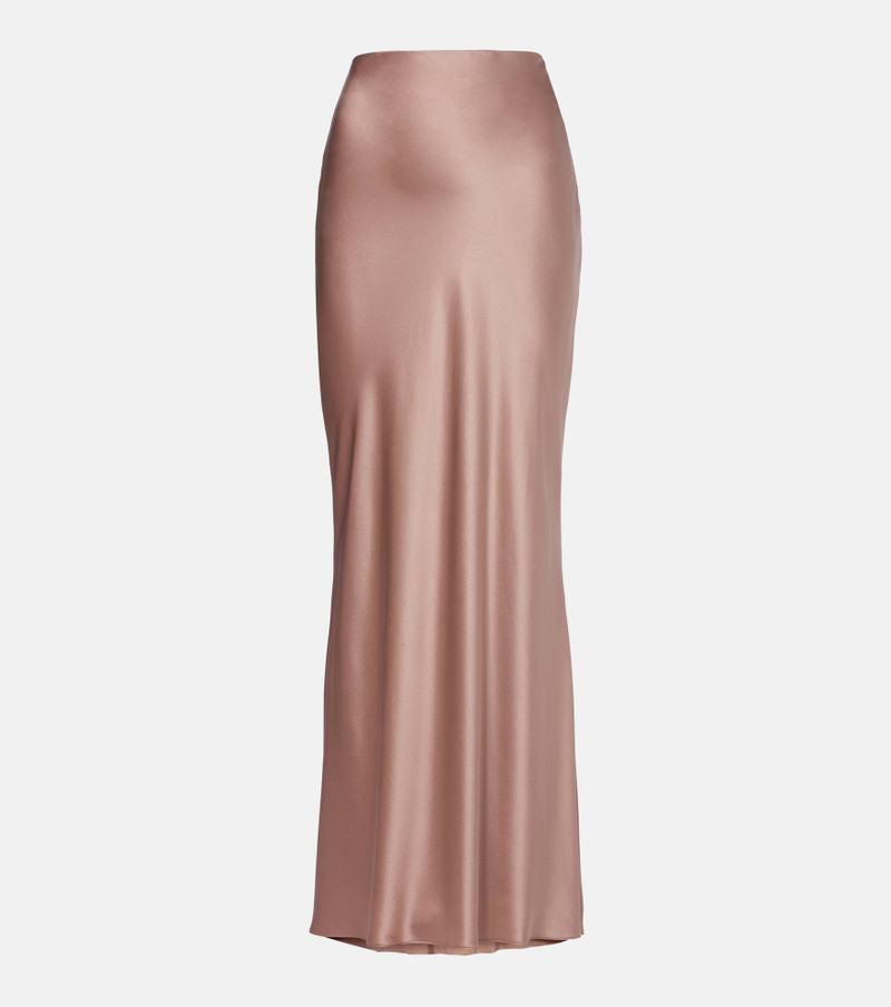 Silk satin maxi skirt 1