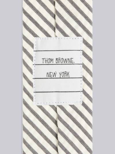 Thom Browne Medium Grey Wool Engineered RWB Tie outlook