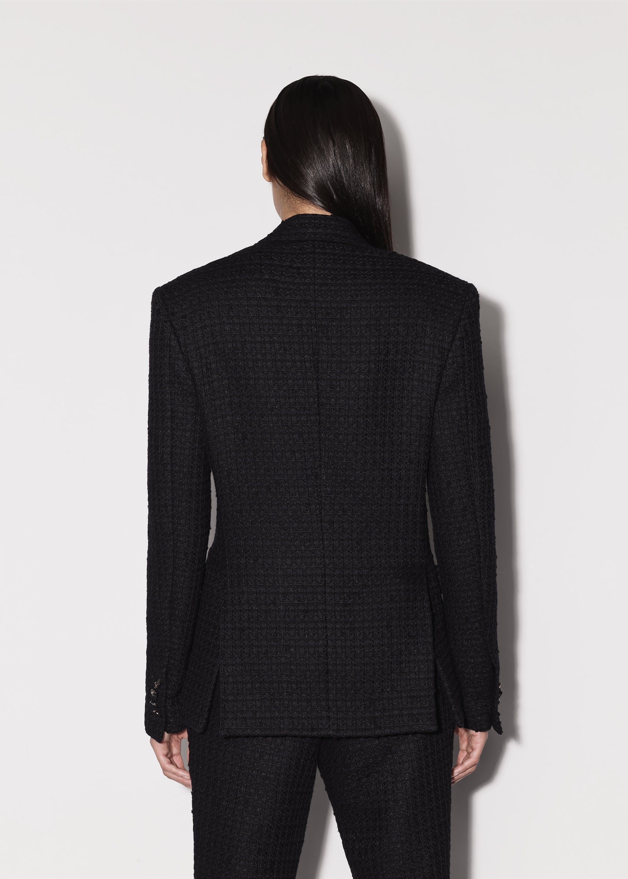 OVERSIZED BOUCLE DOUBLE BREASTED BLAZER - 5