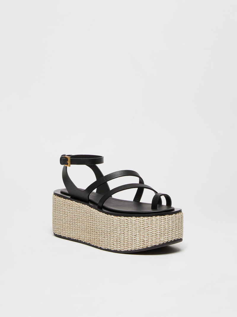 Max Mara BIARRITZ Leather sandals outlook