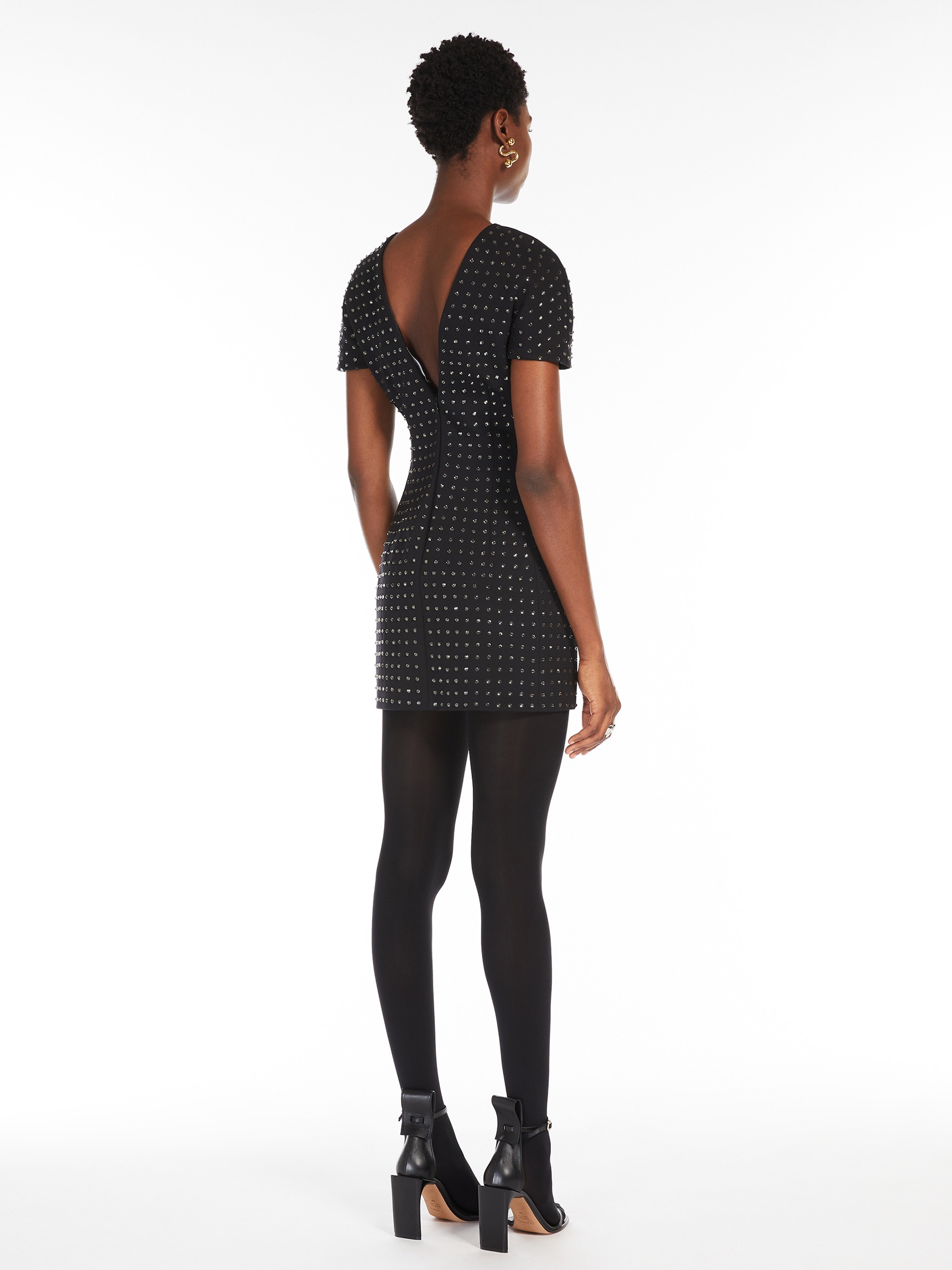 COCCO Crew-neck dress with rhinestones - KLEPSYDRA CAPSULE - 4