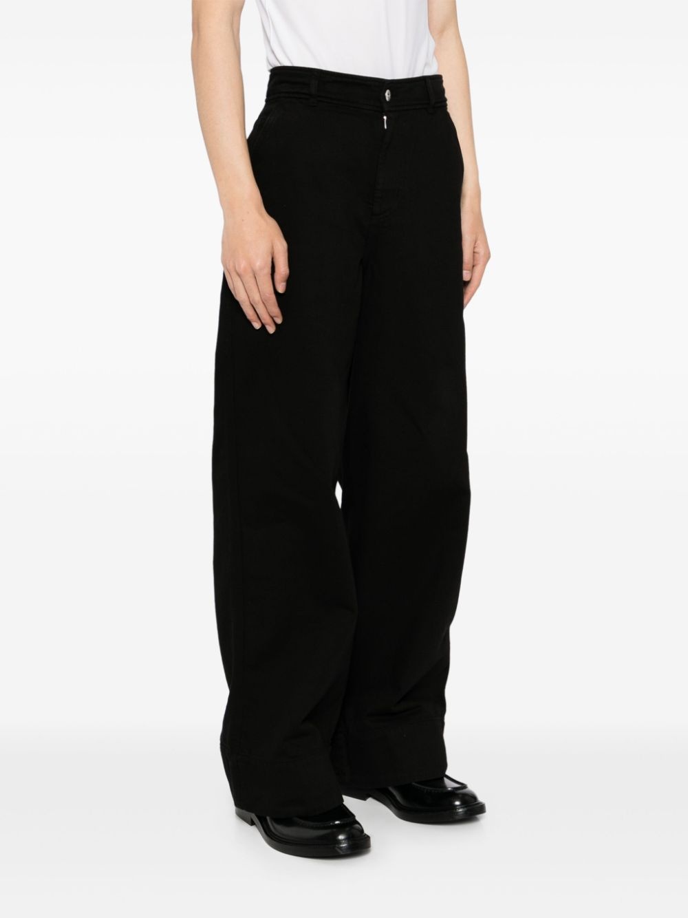 high waist wide-leg trousers - 3