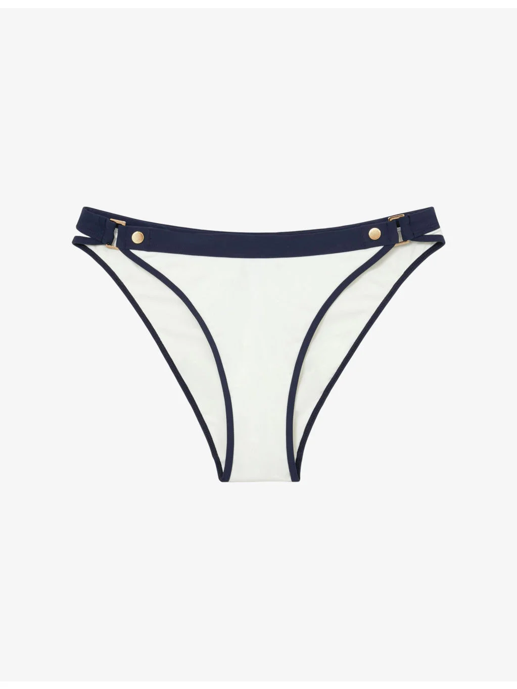 Contrast-Trim Bikini Bottoms - 1
