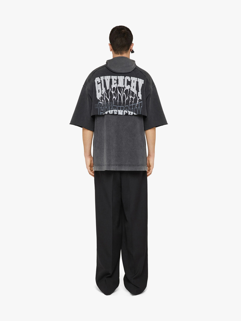 T-SHIRT IN EMBROIDERED JERSEY WITH OVERLAPPED EFFECT 4