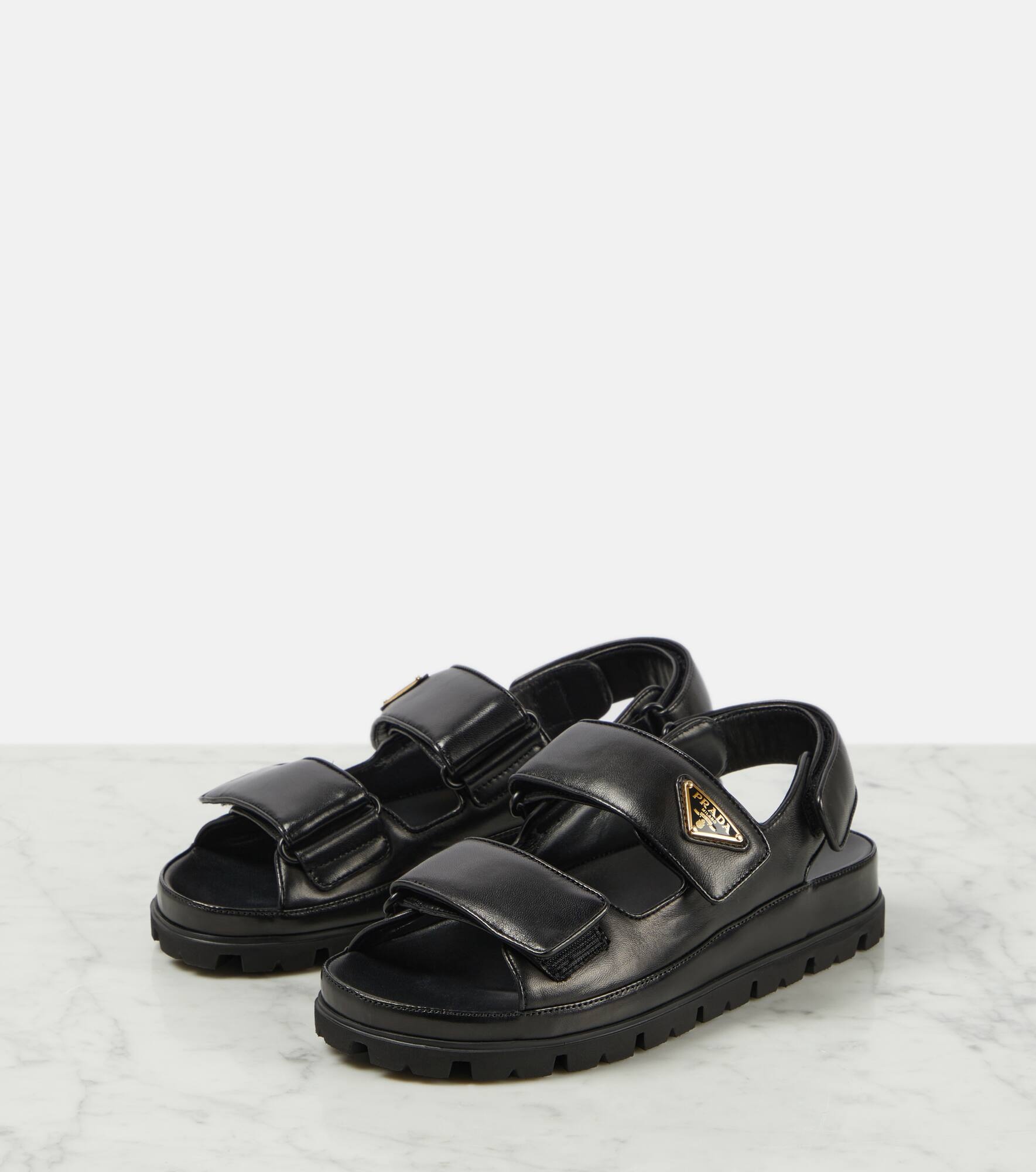 Quilted leather sandals - 5