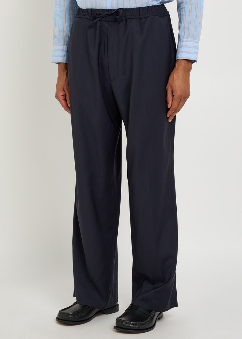 OFFICINE GÉNÉRALE Officine Générale Nilson Wide-leg Wool Trousers outlook