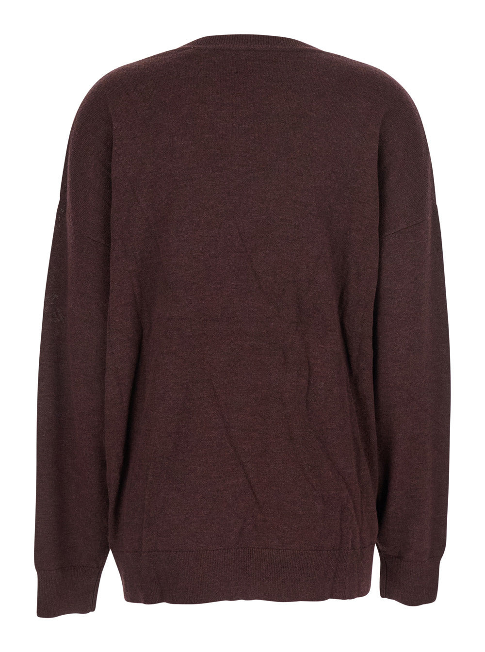 Isabel Marant Women Bordeaux V-Neck Sweater With Ring Detail At The Waist In Fabric Woman - 2