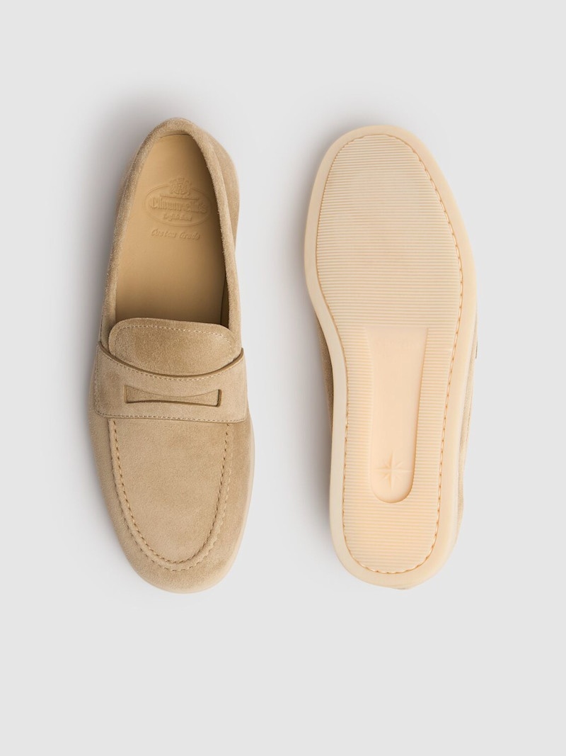 Saddle suede loafers - 4