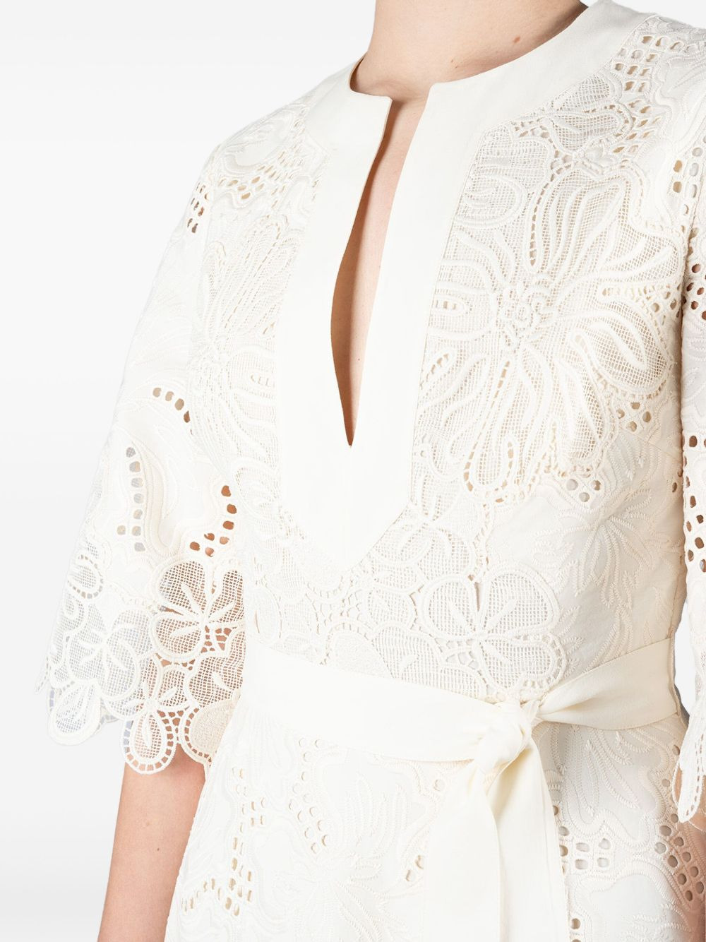 embroidered midi dress - 5