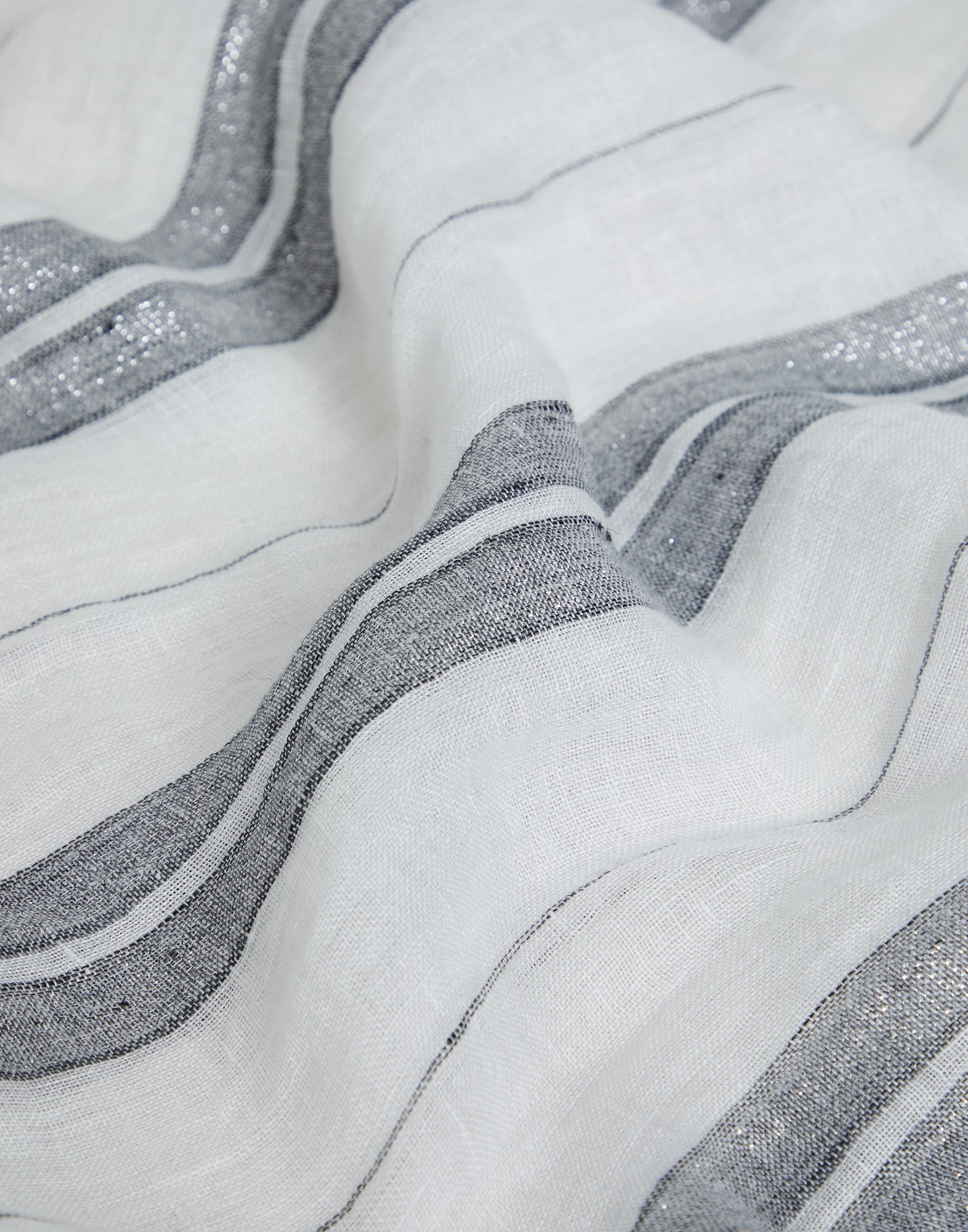 Sparkling stripe linen scarf - 3