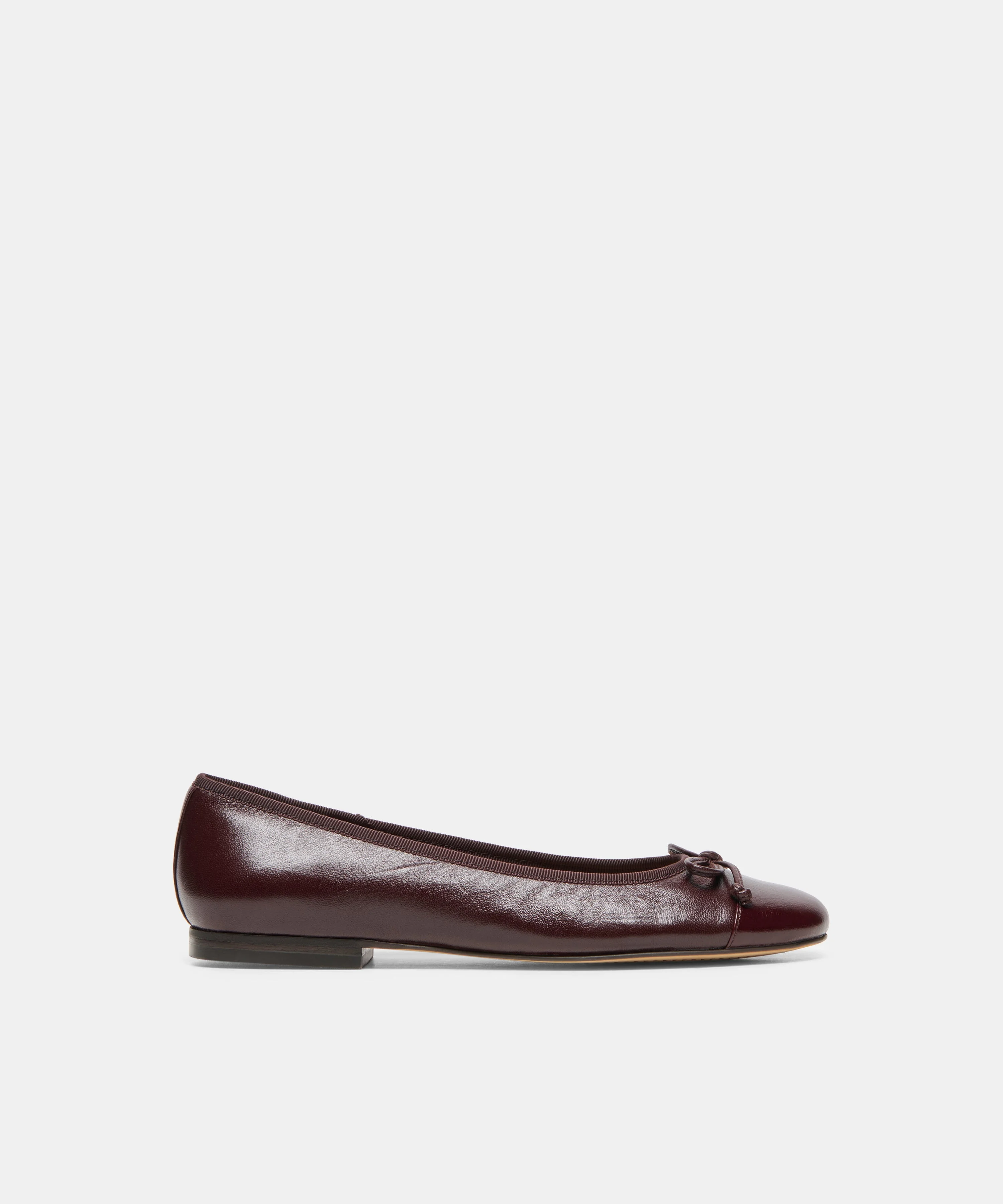 RITLA CAPTOE BALLET FLATS BLACK CHERRY LEATHER - 1