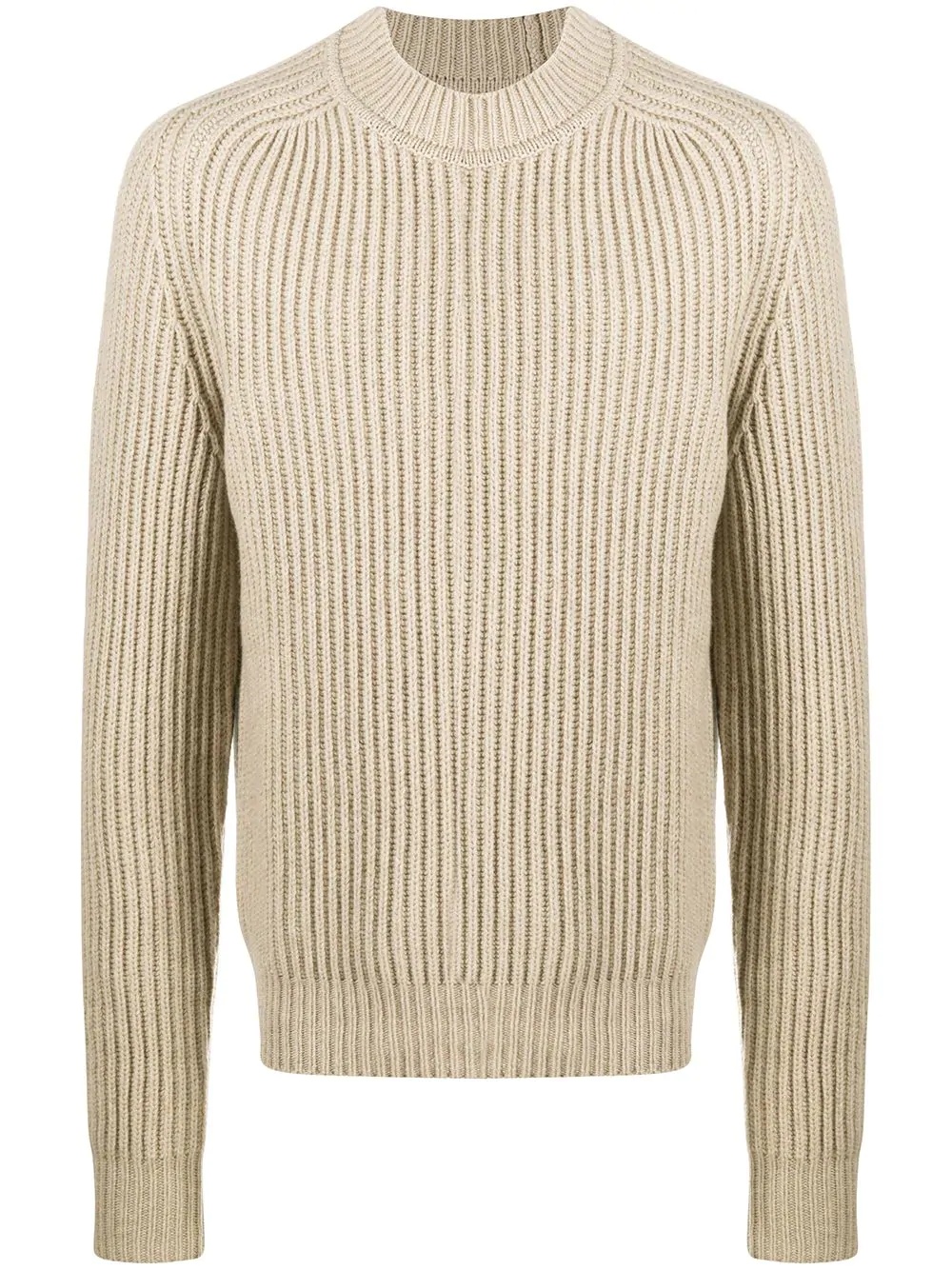 ribbed cashmere jumper - 1