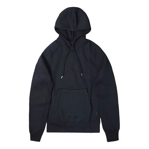 Air Jordan Embroidered Fleece Lined Drawstring Pullover Black CD8727-010 - 1