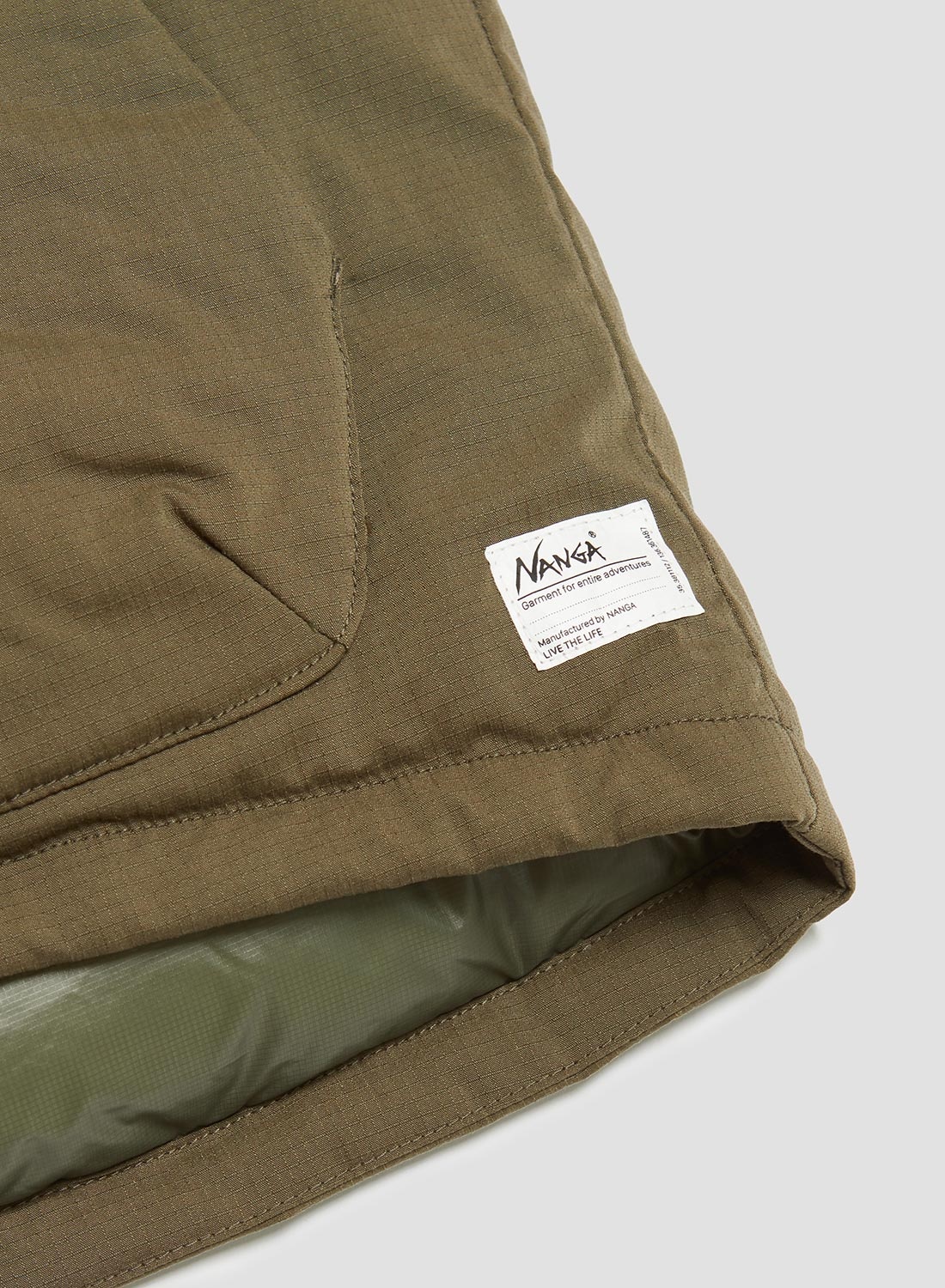 Nanga Hinoc Ripstop Inner Down Vest in Army Green - 5