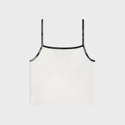 CELINE embroidered triomphe tank top in cotton jersey outlook