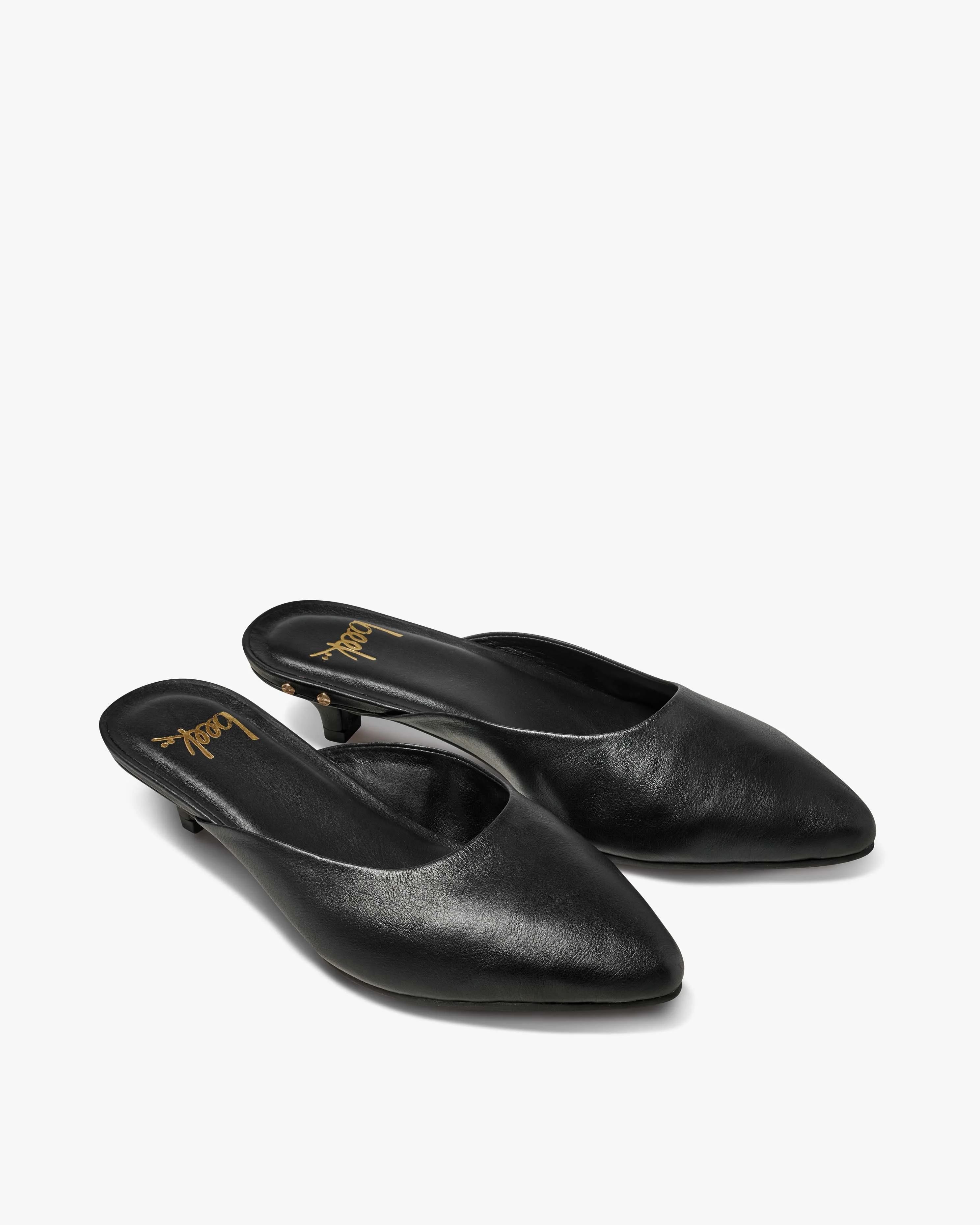Dipper Leather Kitten Heel Mule - 1