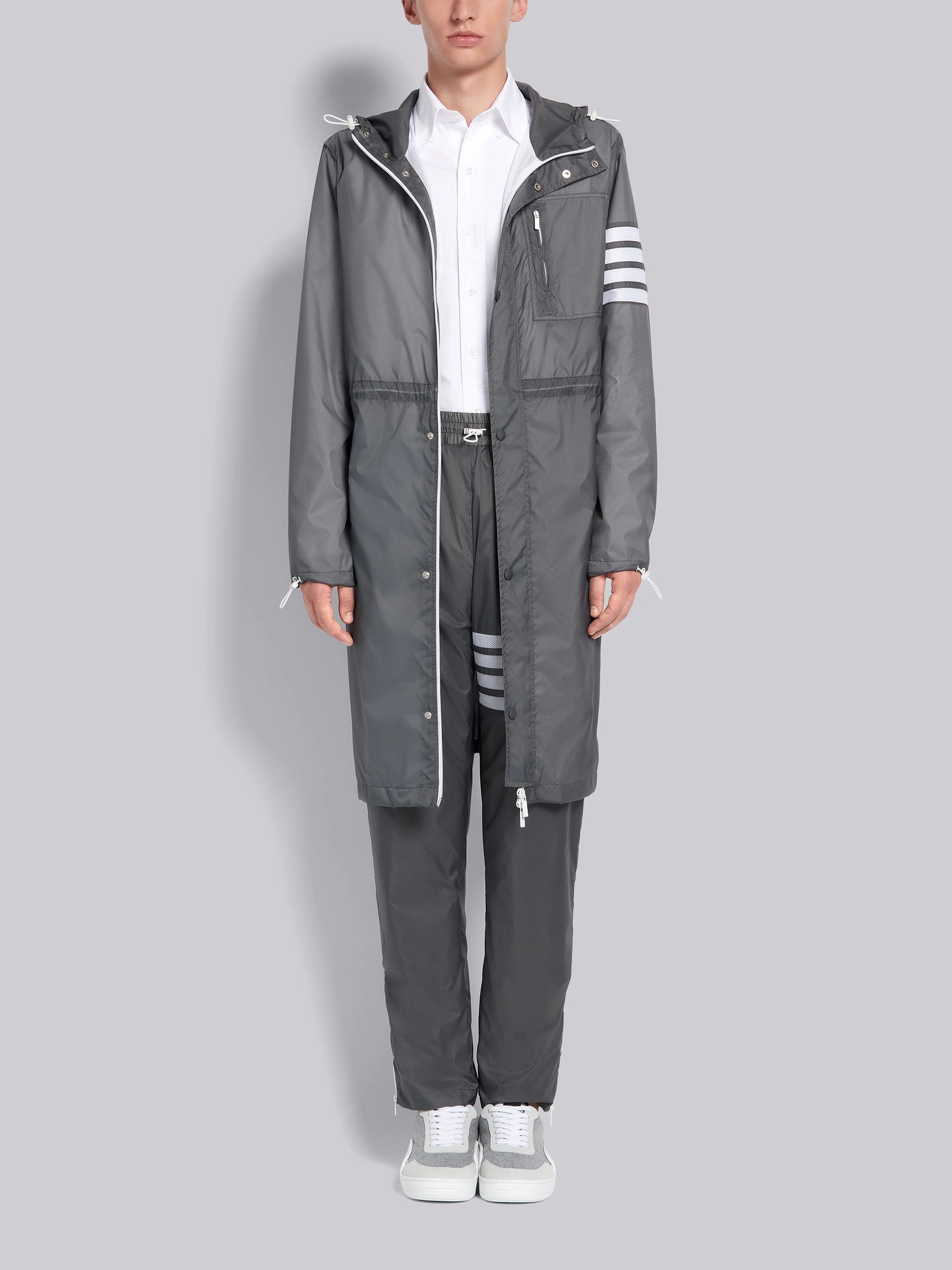 4-Bar long hooded parka coat - 4