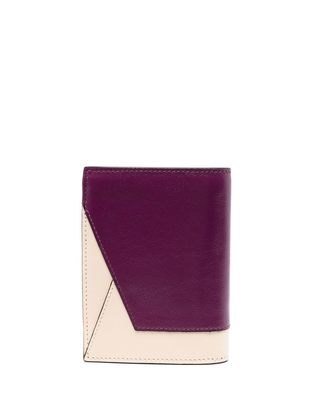 colour-block logo leather wallet - 2